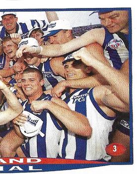 1997 Select AFL Stickers #3 North Melbourne Kangaroos Front